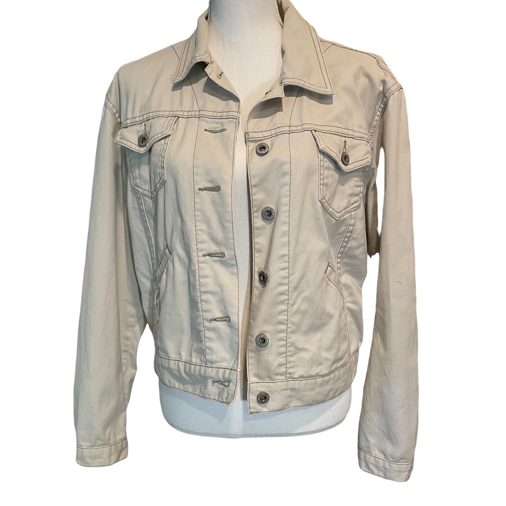 Levi Strauss Signature Off White Denim Jacket.  Size S